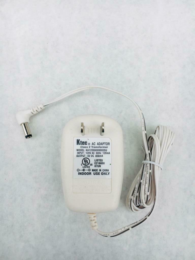 New 6V DC 800mA KTEC KA12D060080035U Class 2 Transformer Ac Adapter